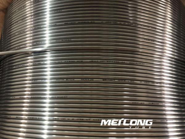 Chemical Injection line Seamless Incoloy 825 Coiled Tubing