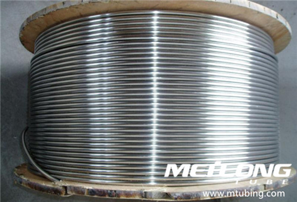 ASME SA269 316L rustfrit stål coiled kemisk injektion umbilical tubing